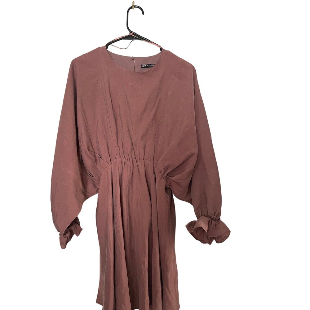 Zara brown dress fall fun